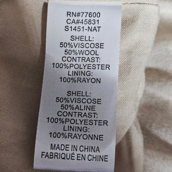 Saltwater Luxe Cream Flux Vegan Fur Jacket Size Small - Picture 4 of 4